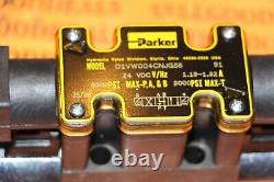 Parker D1vw004cnjg56 Hydraulic Directional Control Solenoid Valve 24vdc Nouveau