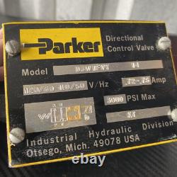 Parker D3W1FVY 14 Vanne de commande directionnelle hydraulique, solénoïde 120 Vac, 3000 psi