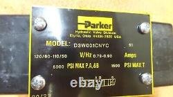 Parker D3w001cnyc Valve Directionnelle Double Solénoïde D3w Hydraulique 5000 Psi Nouveau