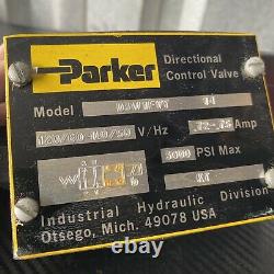 Parker D3w1fvy 14 Soupape De Commande Directionnelle Hydraulique 120 Vac Solenoid 3000 Psi