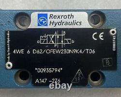 Rexroth 4we 6 D62/ofew230n9k4/t06 Valve de contrôle directionnel hydraulique