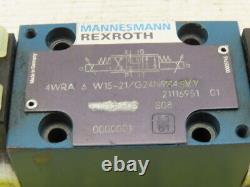 Rexroth 4wra 6 W15-21/g24n9z45/v 4/3 Valve Directionnelle Hydraulique De Position