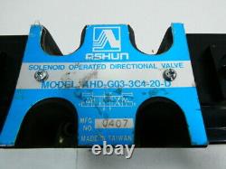 Soupape de commande directionnelle hydraulique Ashun AHD-G03-3C4-20-D 110v-ac