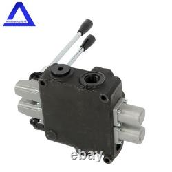 Soupape de commande directionnelle hydraulique à 2 tiroirs, 32 GPM, double effet, centre ouvert