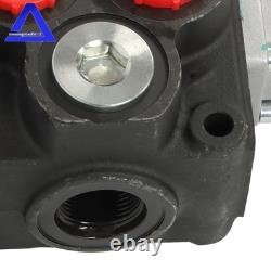 Soupape de commande directionnelle hydraulique à 2 tiroirs, 32 GPM, double effet, centre ouvert