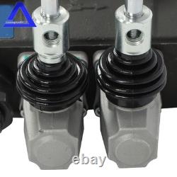 Soupape de commande directionnelle hydraulique à 2 tiroirs, 32 GPM, double effet, centre ouvert