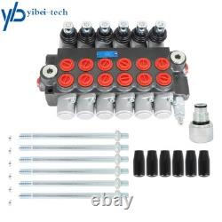 Soupape de commande directionnelle hydraulique à 6 tiroirs 11 GPM réglable 3600 PSI + conversion
