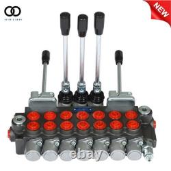 Soupape de commande directionnelle hydraulique à 7 tiroirs, 11 GPM, ports BSPP, avec 2 joysticks