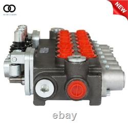 Soupape de commande directionnelle hydraulique à 7 tiroirs, 11 GPM, ports BSPP, avec 2 joysticks