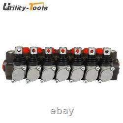 Soupape de commande directionnelle hydraulique à 7 tiroirs, 13 GPM, vérin à double effet, SAE, NEUVE Soupape de commande directionnelle hydraulique à 7 tiroirs, 13 GPM, vérin à double effet, SAE, NEUVE