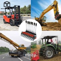 Soupape de commande directionnelle hydraulique à 7 tiroirs P40 pour vérin double effet 13 GPM