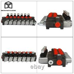 Soupape de commande directionnelle hydraulique à 7 tiroirs P40 pour vérin double effet 13 GPM