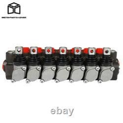 Soupape de commande directionnelle hydraulique à 7 tiroirs P40 pour vérin double effet 13 GPM