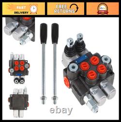 Soupape de commande hydraulique à 2 tiroirs, double effet, 11 GPM, 3625 PSI, SAE pour tracteurs
