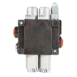 Soupape de commande hydraulique à 2 tiroirs, double effet, 11 GPM, 3625 PSI, SAE pour tracteurs
