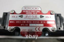 Toyooki Kogyo Hd3-3w-bca-025d-wyr1 Valve De Commande Directionnelle Hydraulique 100v-ac