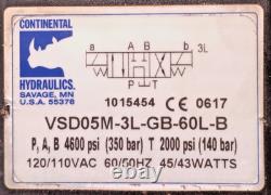 VSD05 Vanne de commande directionnelle Continental Hydraulics VSD05M-3L-GB-60L-B