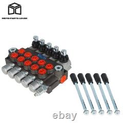 Valve de commande directionnelle hydraulique 13 GPM à double effet, SAE 5, à 1 tiroir