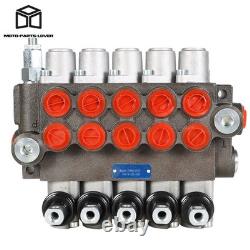 Valve de commande directionnelle hydraulique 13 GPM à double effet, SAE 5, à 1 tiroir