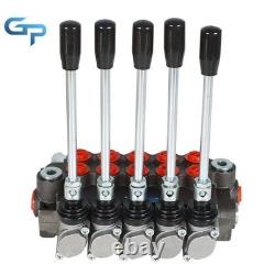 Valve de commande directionnelle hydraulique 13 GPM avec 5 tiroirs, 4 voies, centre tandem
