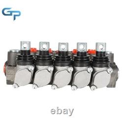 Valve de commande directionnelle hydraulique 13 GPM avec 5 tiroirs, 4 voies, centre tandem