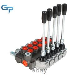 Valve de commande directionnelle hydraulique 13 GPM avec 5 tiroirs, 4 voies, centre tandem