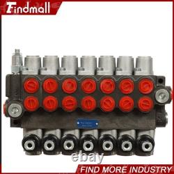 Valve de commande directionnelle hydraulique 13 gpm P40 pour vérin à double effet à 7 tiroirs