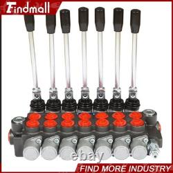 Valve de commande directionnelle hydraulique 13 gpm P40 pour vérin double effet à 7 tiroirs