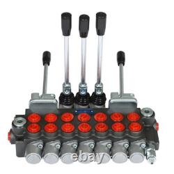Valve de commande directionnelle hydraulique 40 L/min 11 gpm 2 joysticks interface BSPP 7 tiroirs