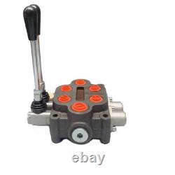 Valve de commande directionnelle hydraulique à 2 tiroirs pour chargeurs de tracteurs, 3/4, double effet
