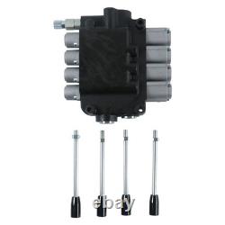 Valve de commande directionnelle hydraulique à 4 tiroirs, centre ouvert, 21 GPM, 3600 PSI, neuve