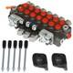 Valve De Commande Directionnelle Hydraulique &agrave; 7 Tiroirs, 11 Gpm, 40l, 2 Joysticks, Interface Bspp