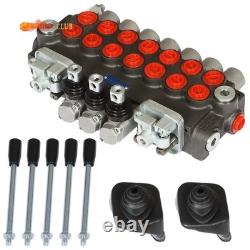 Valve de commande directionnelle hydraulique à 7 tiroirs, 11 gpm, 40L, 2 joysticks, interface BSPP