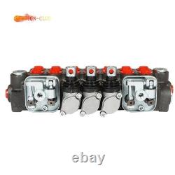 Valve de commande directionnelle hydraulique à 7 tiroirs, 11 gpm, 40L, 2 joysticks, interface BSPP