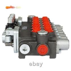 Valve de commande directionnelle hydraulique à 7 tiroirs, 11 gpm, 40L, 2 joysticks, interface BSPP