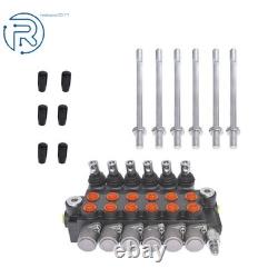 Valve de commande directionnelle hydraulique à double effet 13 GPM 3600 PSI ports SAE 6 bobines