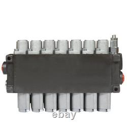 Valve de commande directionnelle hydraulique à double effet SAE, 7 tiroirs, 13 GPM