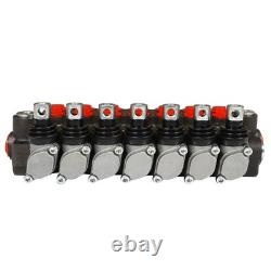 Valve de commande directionnelle hydraulique à double effet SAE, 7 tiroirs, 13 GPM