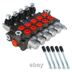 Valve de commande directionnelle hydraulique avec 13 GPM, 5 tiroirs, 4 voies, centre tandem