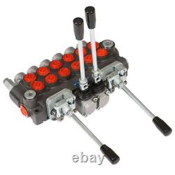 Valve de commande directionnelle hydraulique pour pelle rétro à 6 tiroirs, 11 GPM + bouchon de conversion