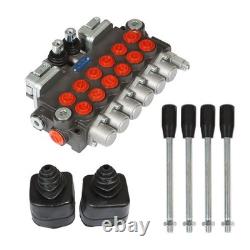 Valve de commande directionnelle hydraulique pour pelle rétro à 6 tiroirs, 11 GPM + bouchon de conversion