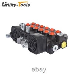 Valve de commande directionnelle hydraulique pour pelle rétrocaveuse avec 2 joysticks, 6 tiroirs, 11 GPM, neuf