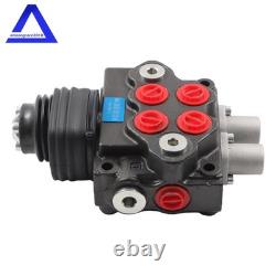 Valve de commande directionnelle pour chargeuse à joystick hydraulique LV22RFSTKAB à 2 tiroirs 10 GPM