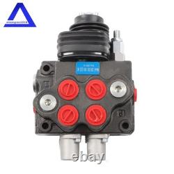 Valve de commande directionnelle pour chargeuse à joystick hydraulique LV22RFSTKAB à 2 tiroirs 10 GPM