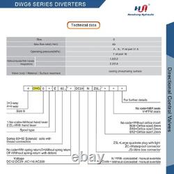 Valve de commande directionnelle, solénoïde de commande directionnelle hydraulique de remplacement 4 voies
