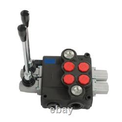 Valve de commande hydraulique à 2 tiroirs, 32 GPM, 3600 PSI, centre ouvert