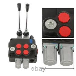 Valve de commande hydraulique à 2 tiroirs, 32 GPM, 3600 PSI, centre ouvert