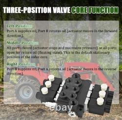 Valve de commande hydraulique à solénoïde à 3 tiroirs, 12 V CC, double effet, 13 GPM, 3600 PSI