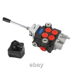 Valve de commande hydraulique avec joystick, 2 tiroirs, valve de direction hydraulique 11 GPM