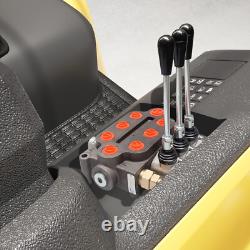 Valve de commande hydraulique directionnelle à 3 tiroirs, 25 GPM, pour chargeur de tracteur, double effet